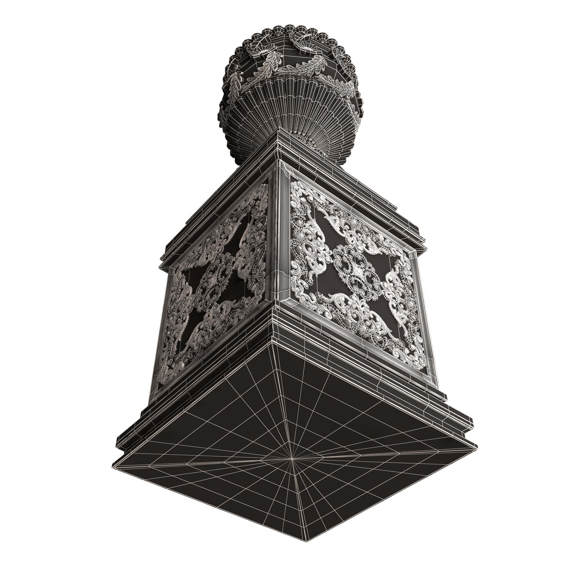 Flower Pot 015 Green Low-poly 3D model_9