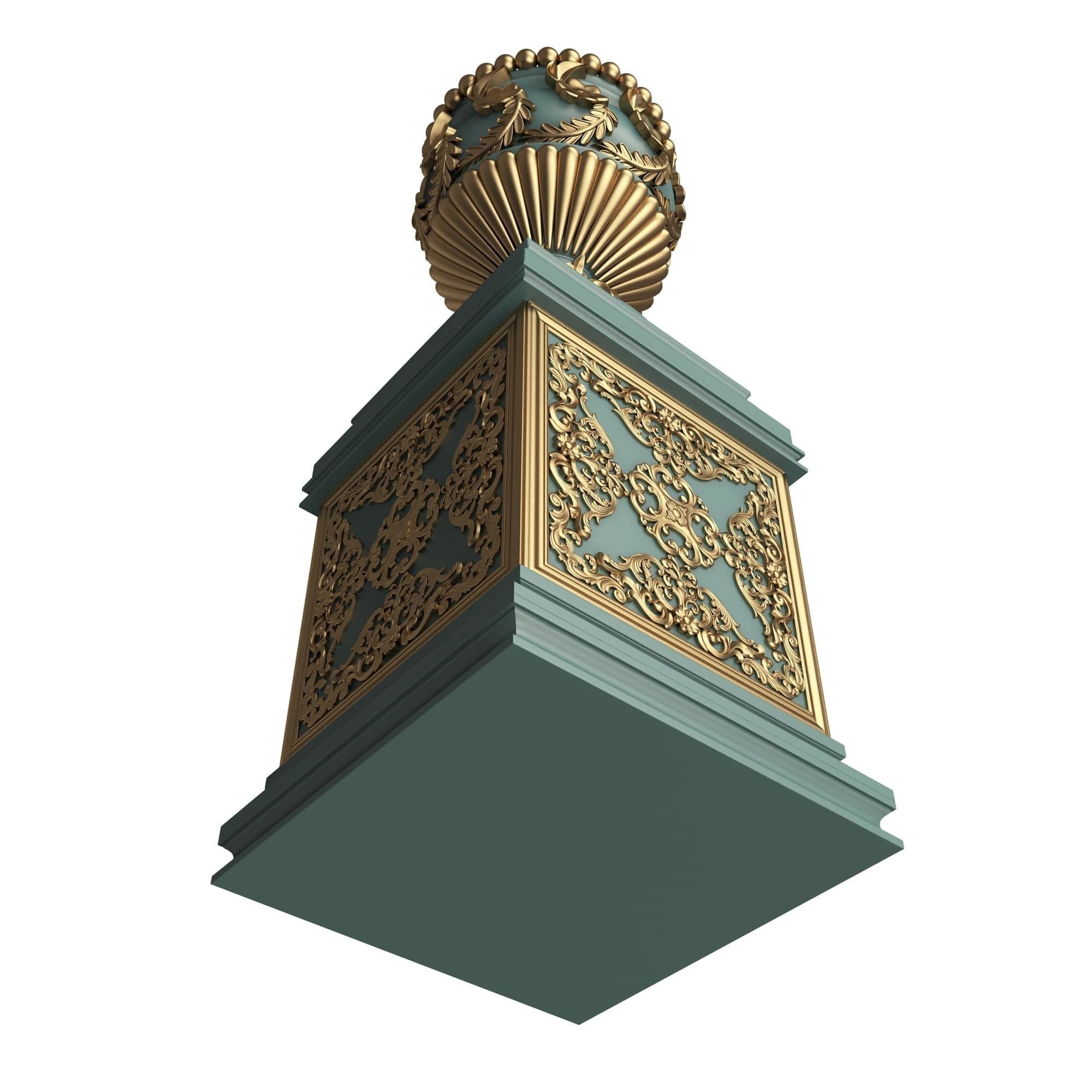 Flower Pot 015 Green Low-poly 3D model_3