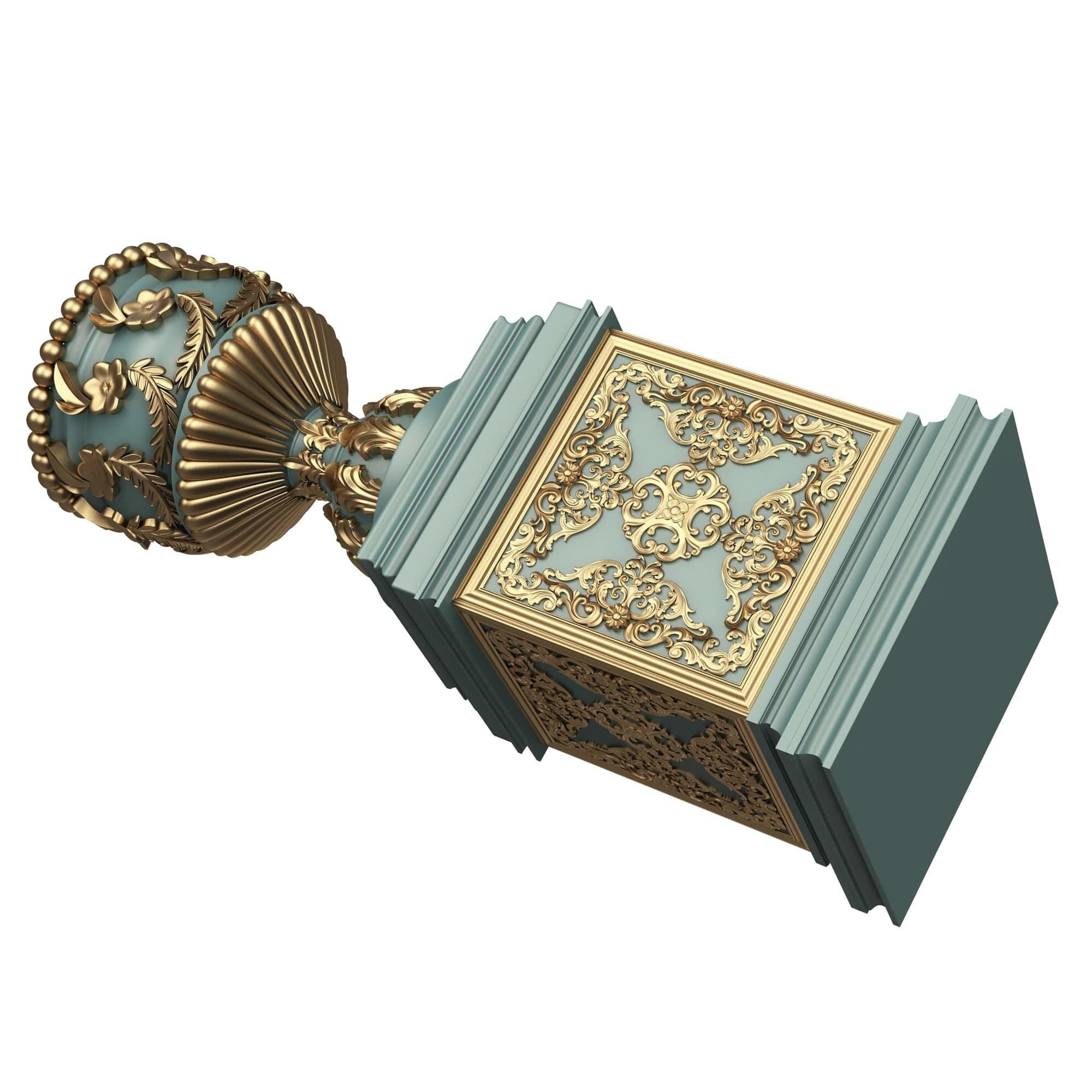 Flower Pot 015 Green Low-poly 3D model_5