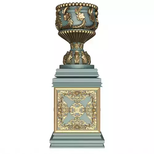 Flower Pot 015 Green