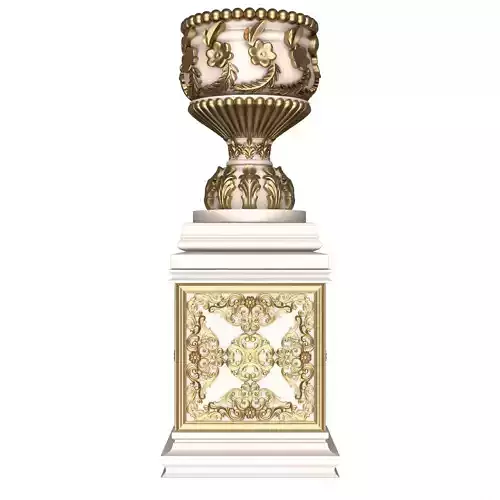 Flower Pot 015 White