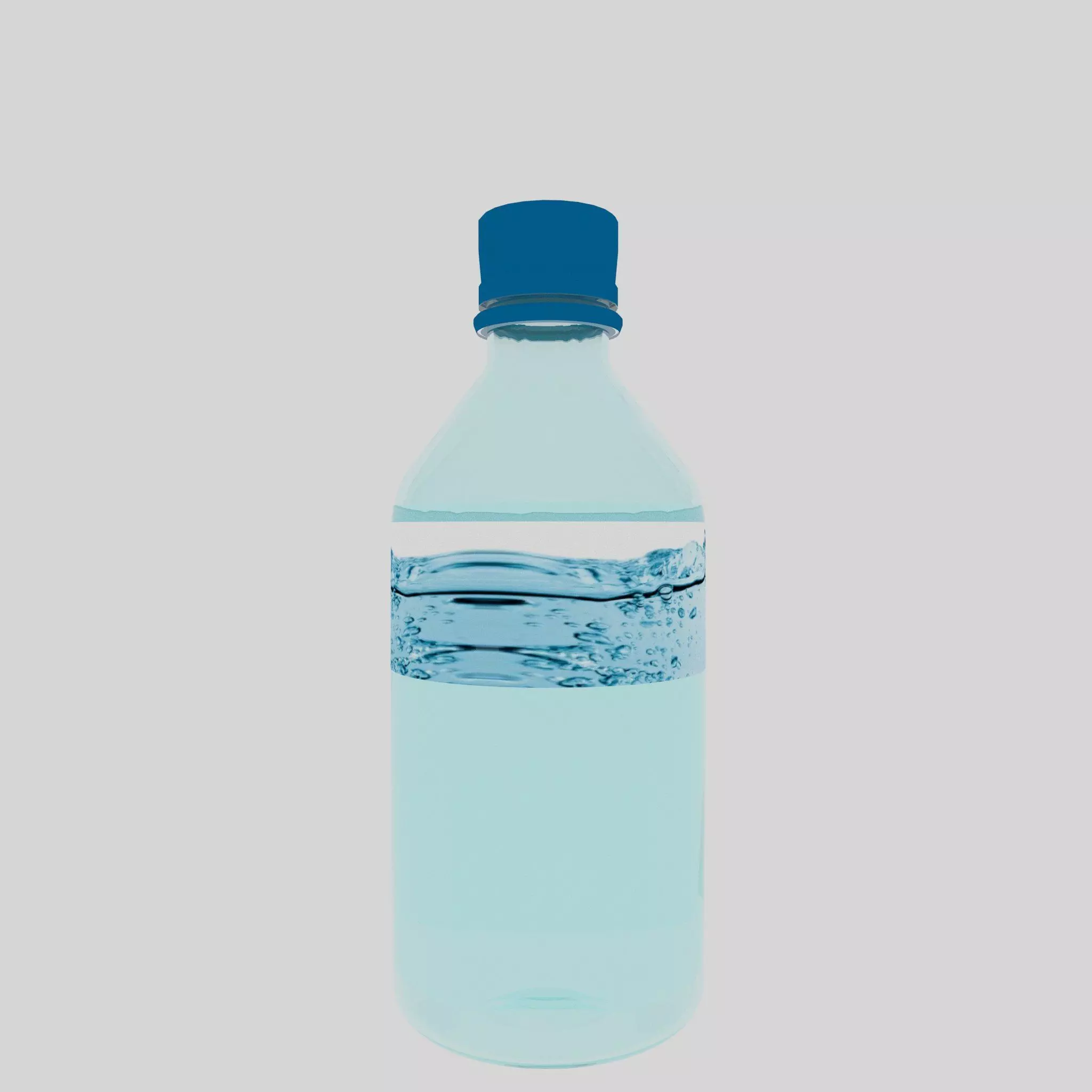 Plastic Water Bottle 3D model_0