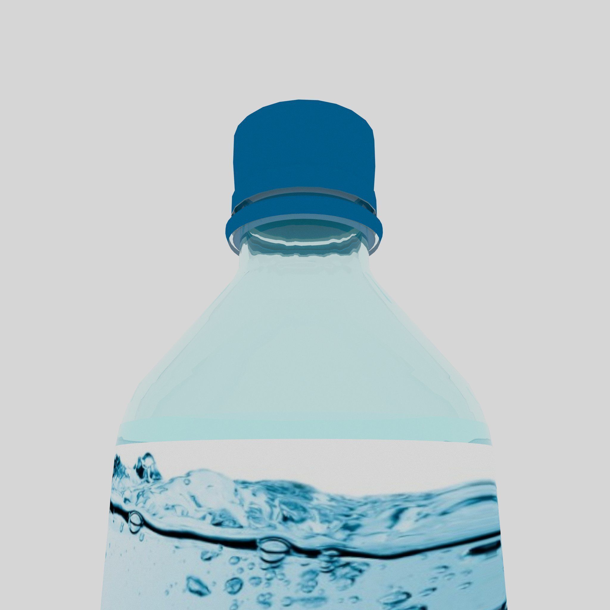 Plastic Water Bottle 3D model_2