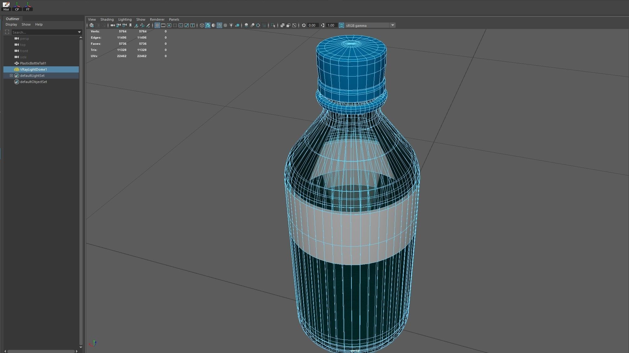 Plastic Water Bottle 3D model_5