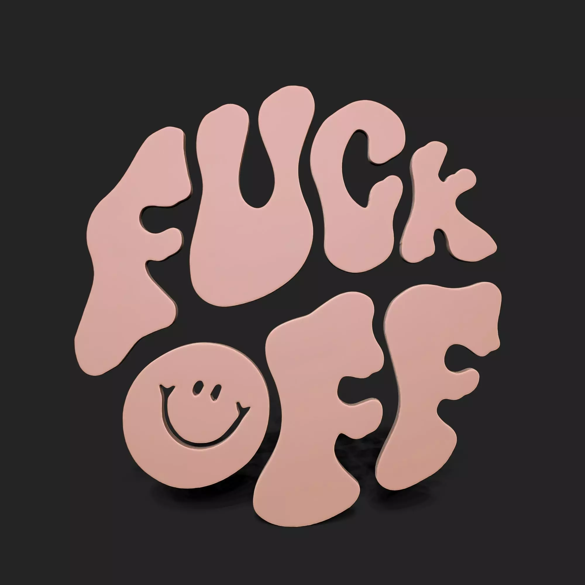 FUCK YOU WALL ART 3D print model_0