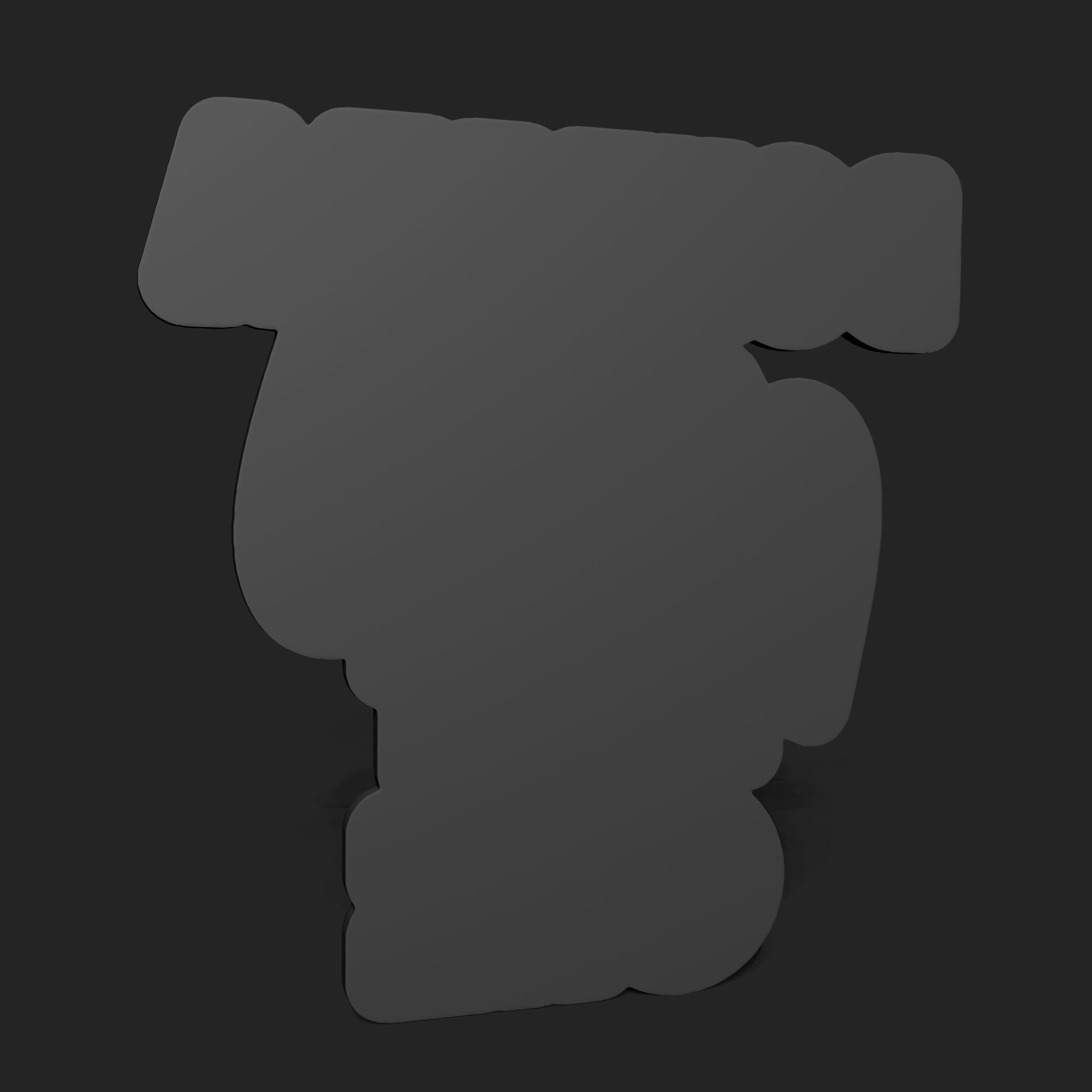 DONT BE A PUSSY STENCIL 3D print model_3