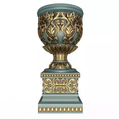 Flower Pot 017 Green