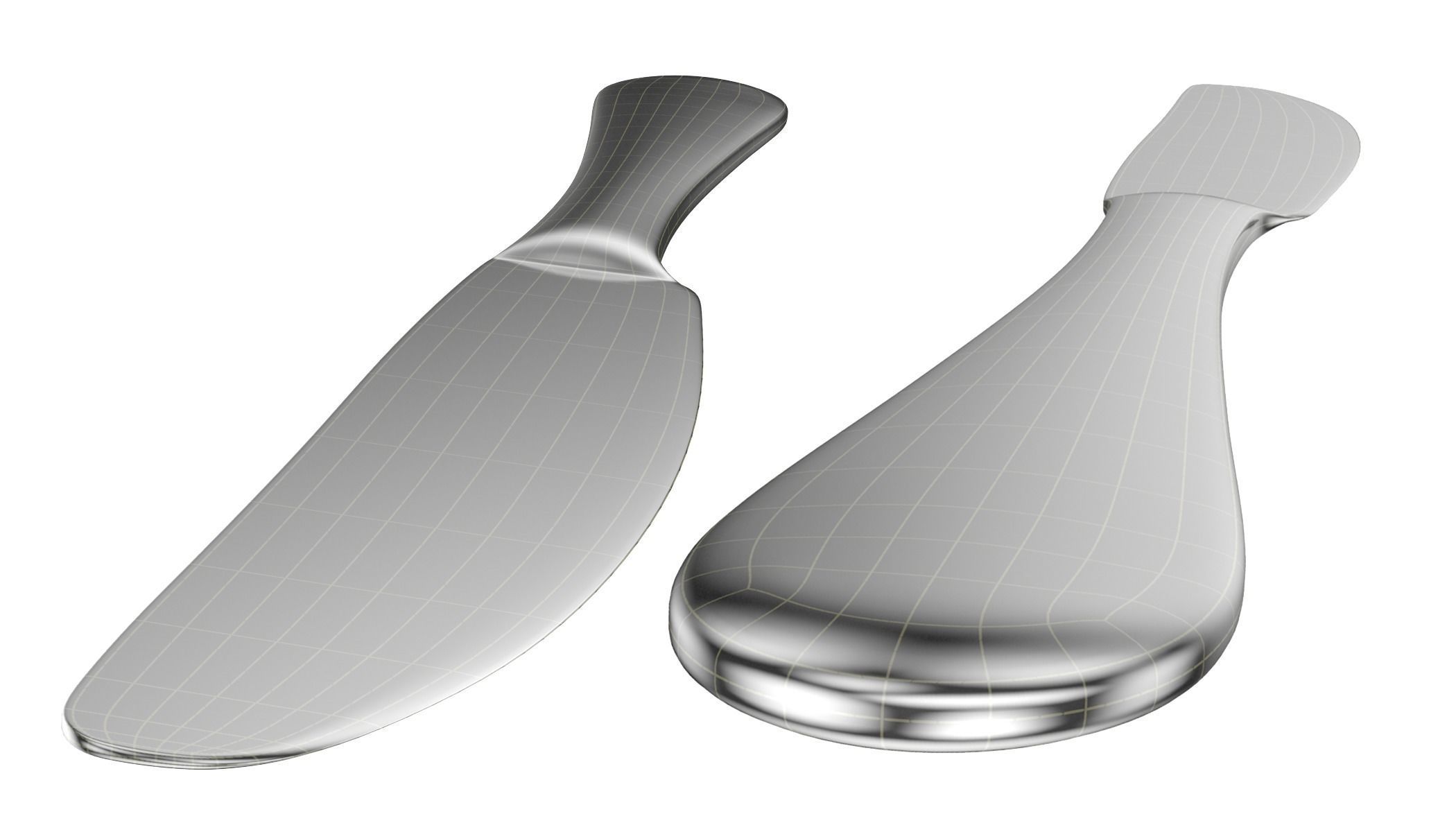 Table Dinner Knife and Fork Generic Cutlery 3D model_15