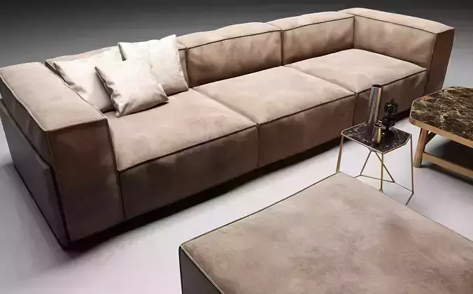 Sofa with decor