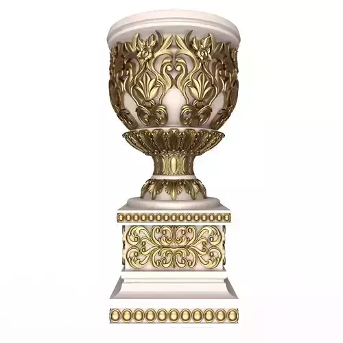 Flower Pot 017 White