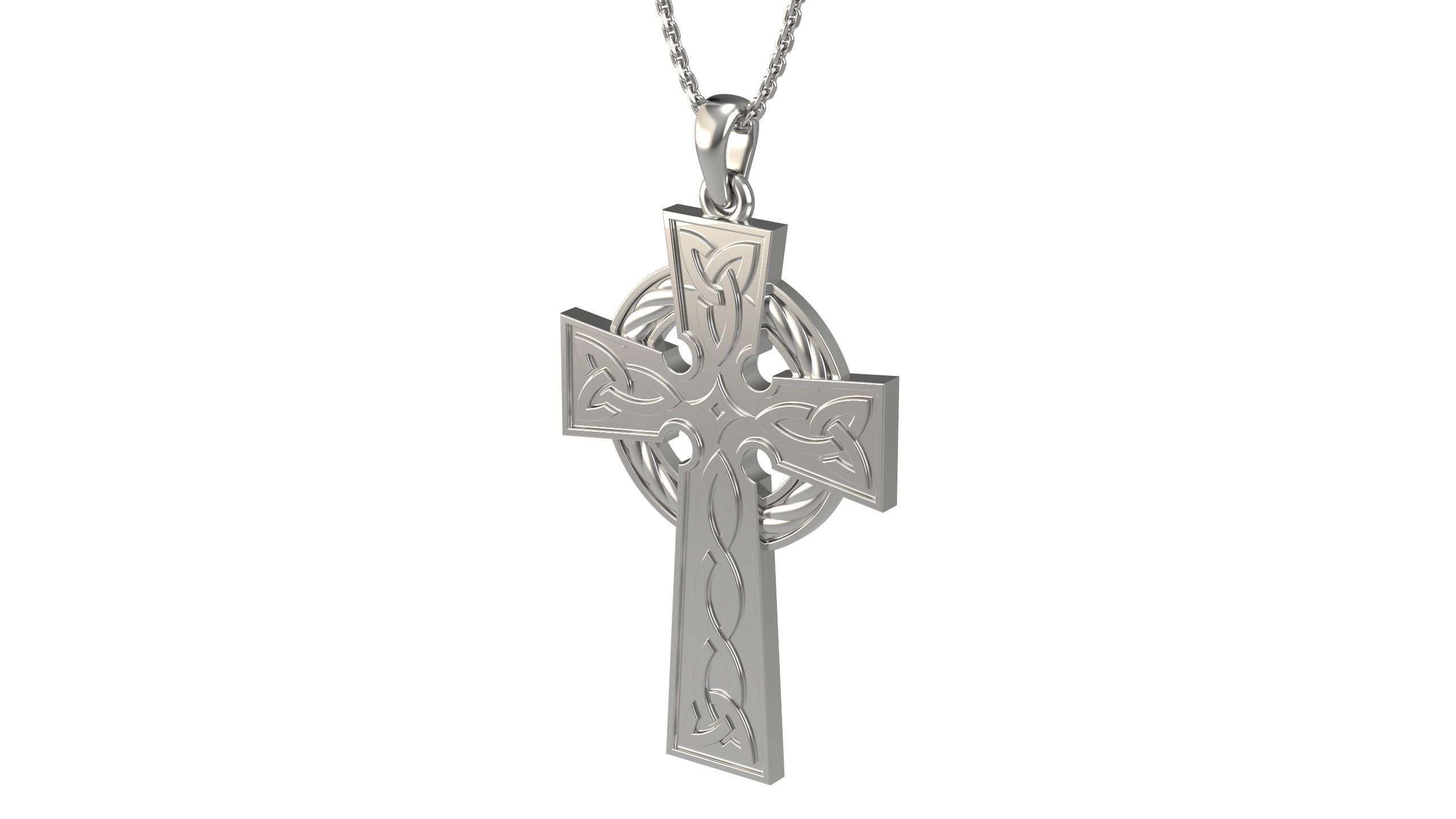 Cross pendant 18 3D print model_3