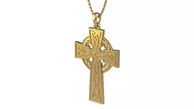 Cross pendant 18 3D print model