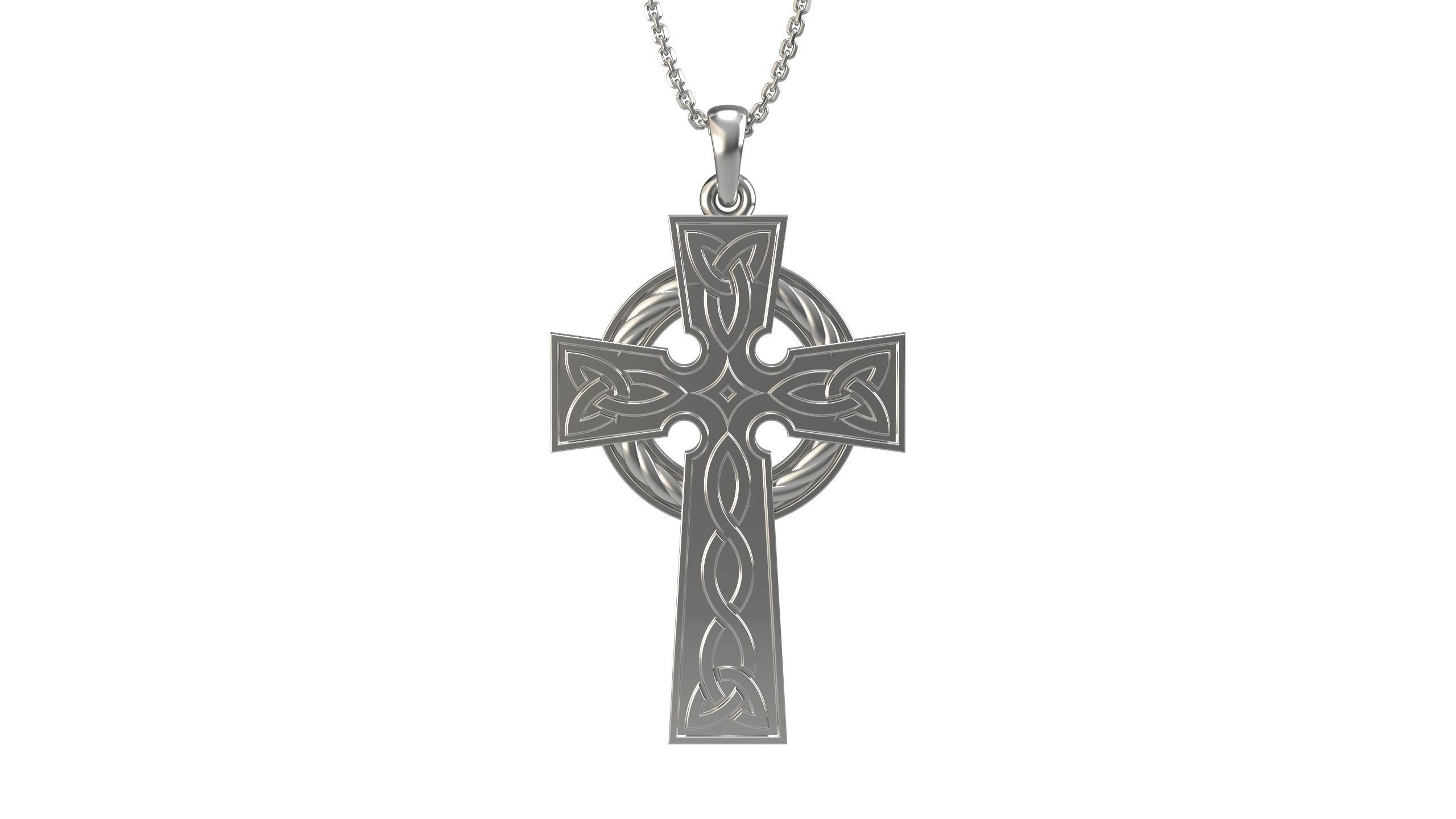 Cross pendant 18 3D print model_2