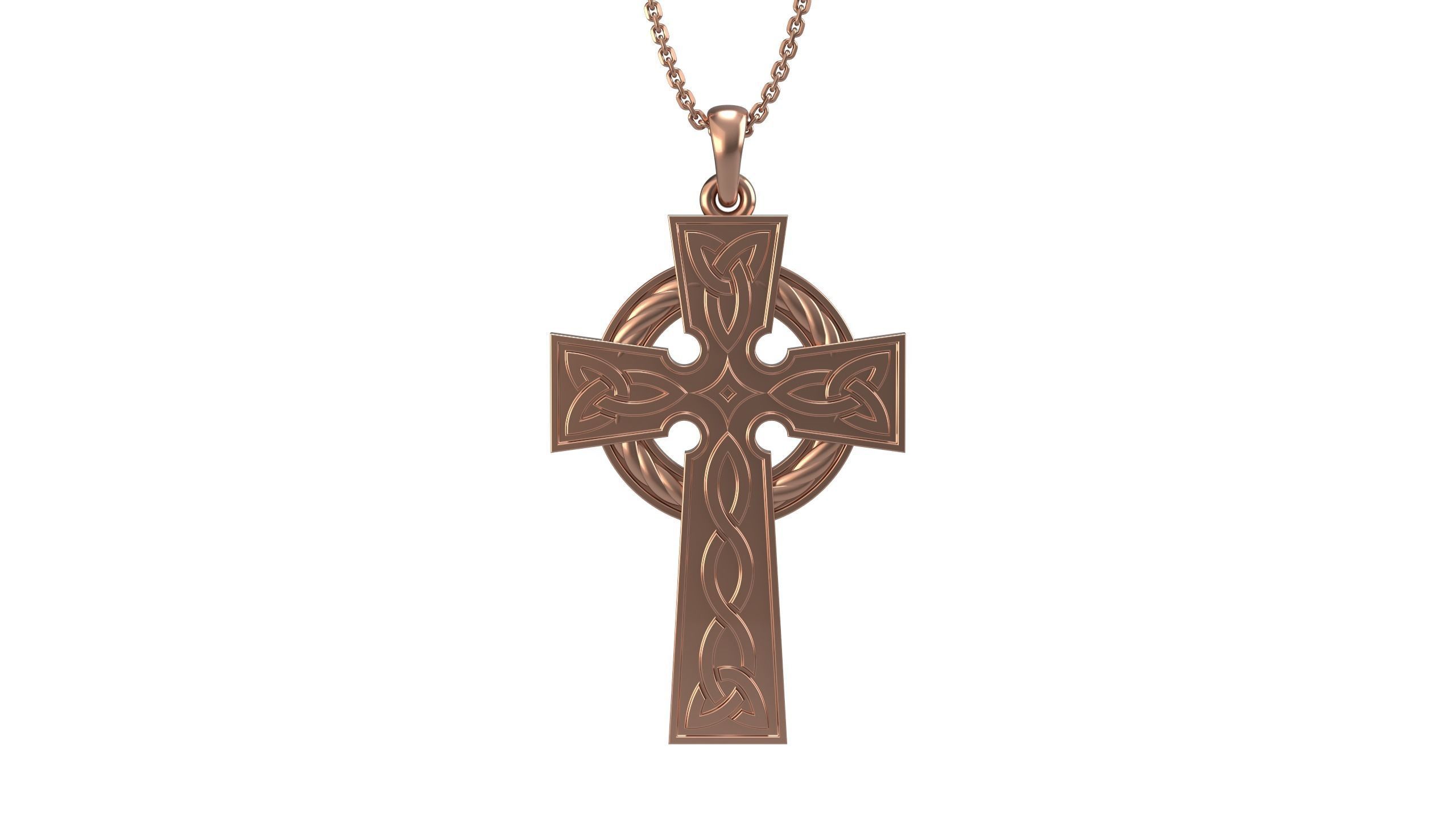 Cross pendant 18 3D print model_4