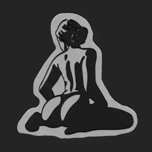 SEXY GIRL - WALL ART 3D print model