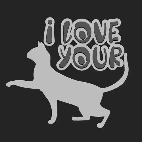 I LOVE YOUR PUSSY STENCIL 3D print model