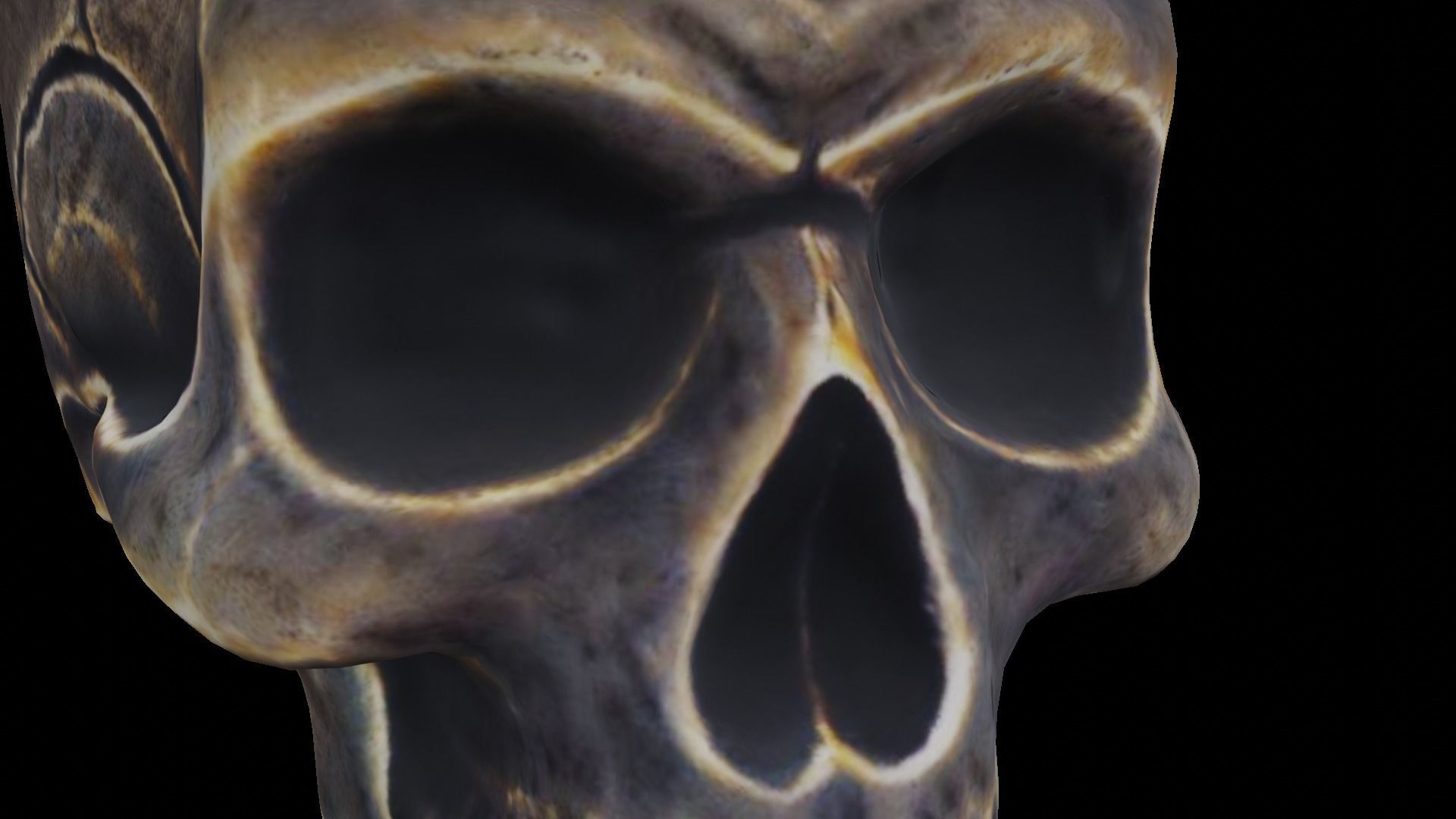 Ancient Ritual Skull Middle poly 3D model_14