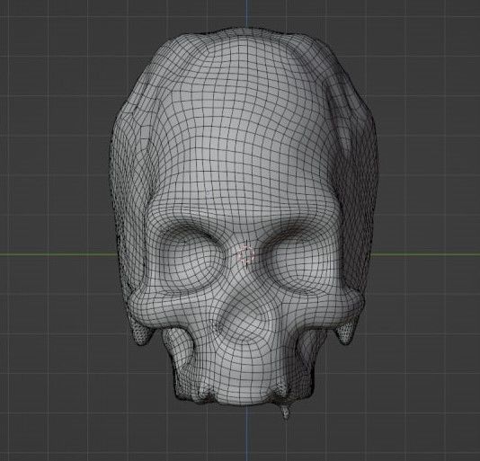 Ancient Ritual Skull Middle poly 3D model_5