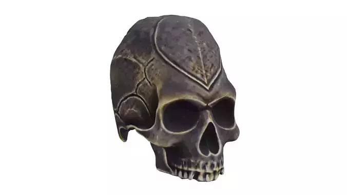 Ancient Ritual Skull Middle poly 3D model