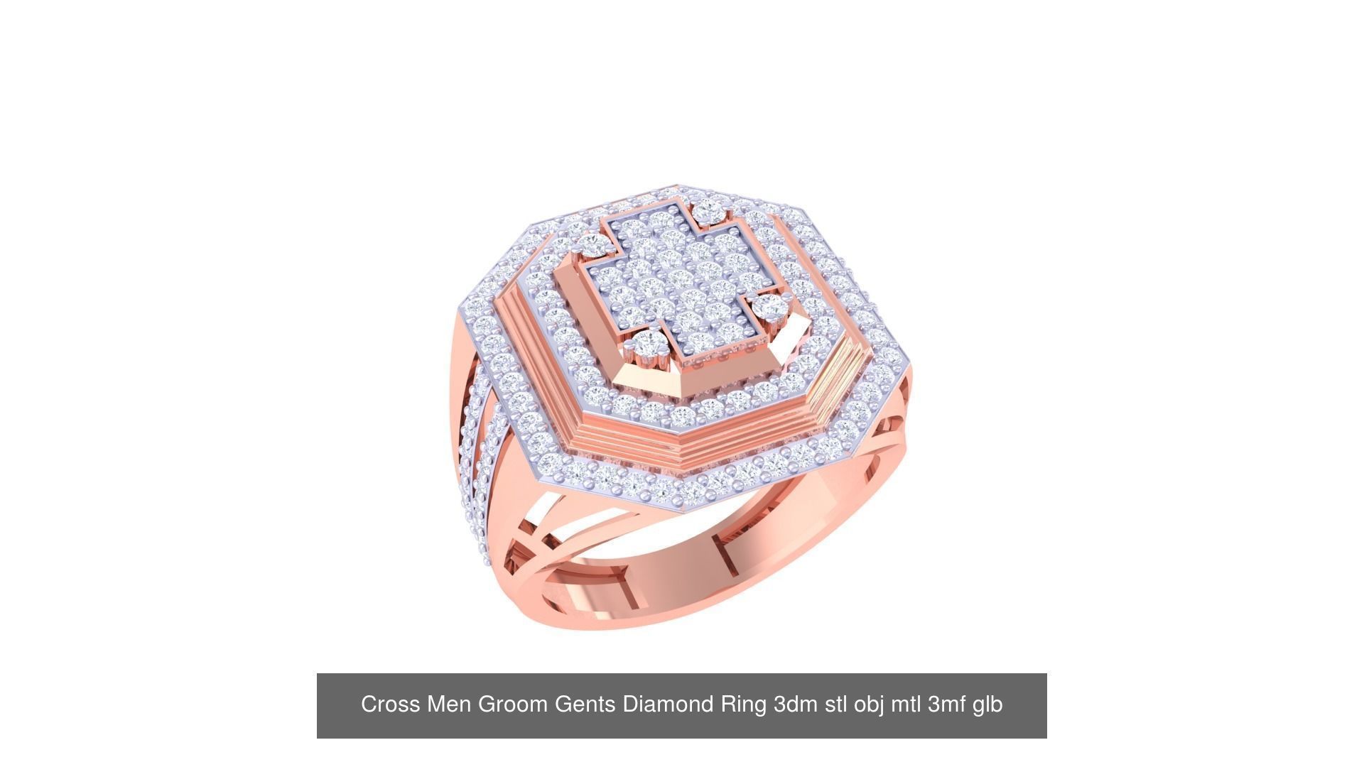 11 Jesus Holy Cross ring 3dm stl renders details 3D Model Collection_9