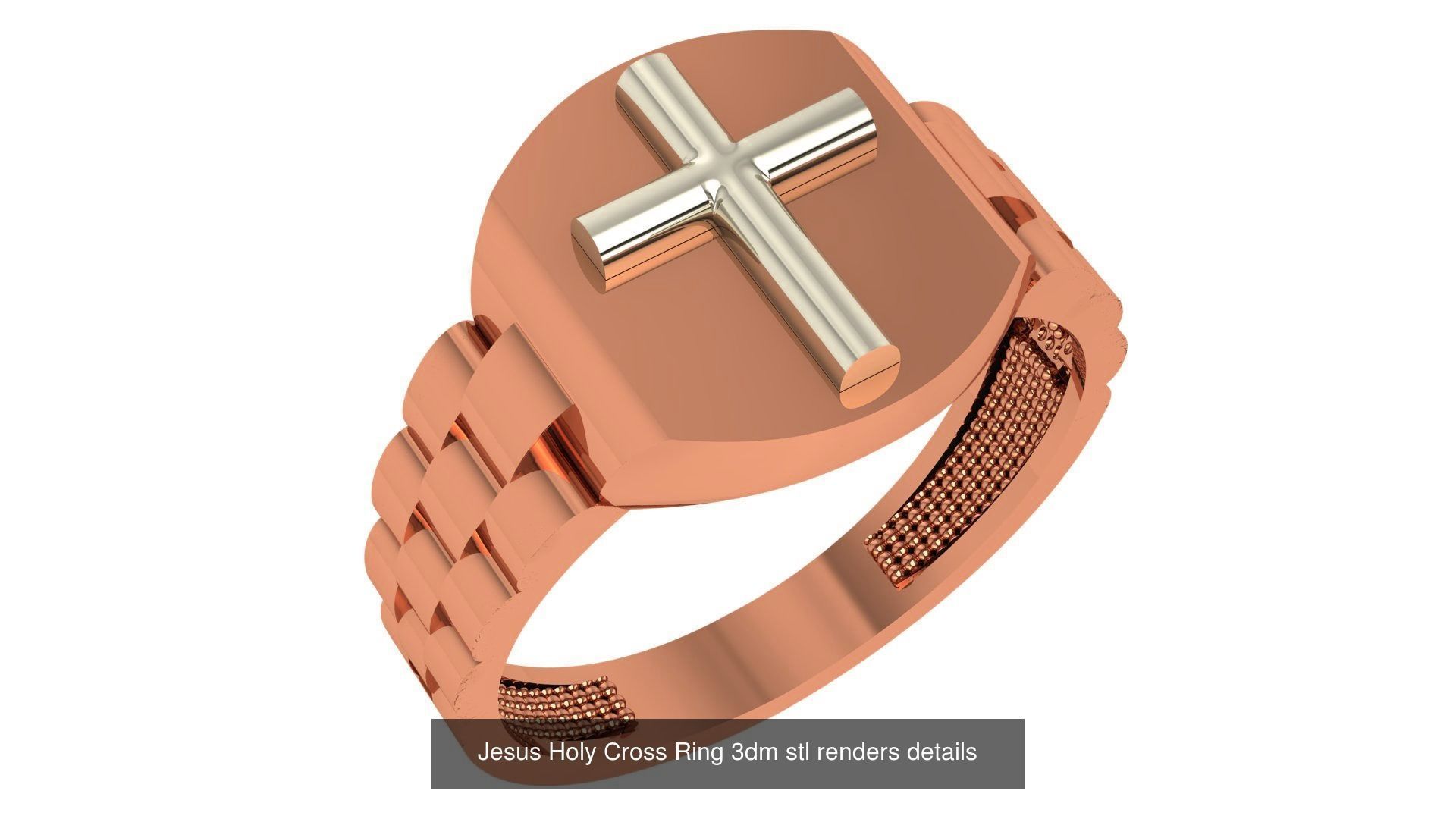 11 Jesus Holy Cross ring 3dm stl renders details 3D Model Collection_1