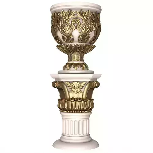 Flower Pot 018 White