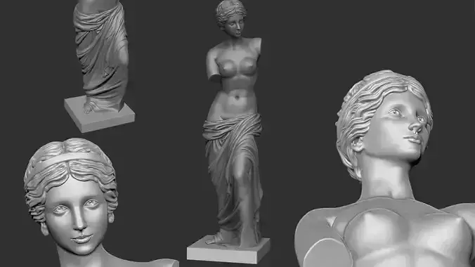 venus de milo face - bust head - statue