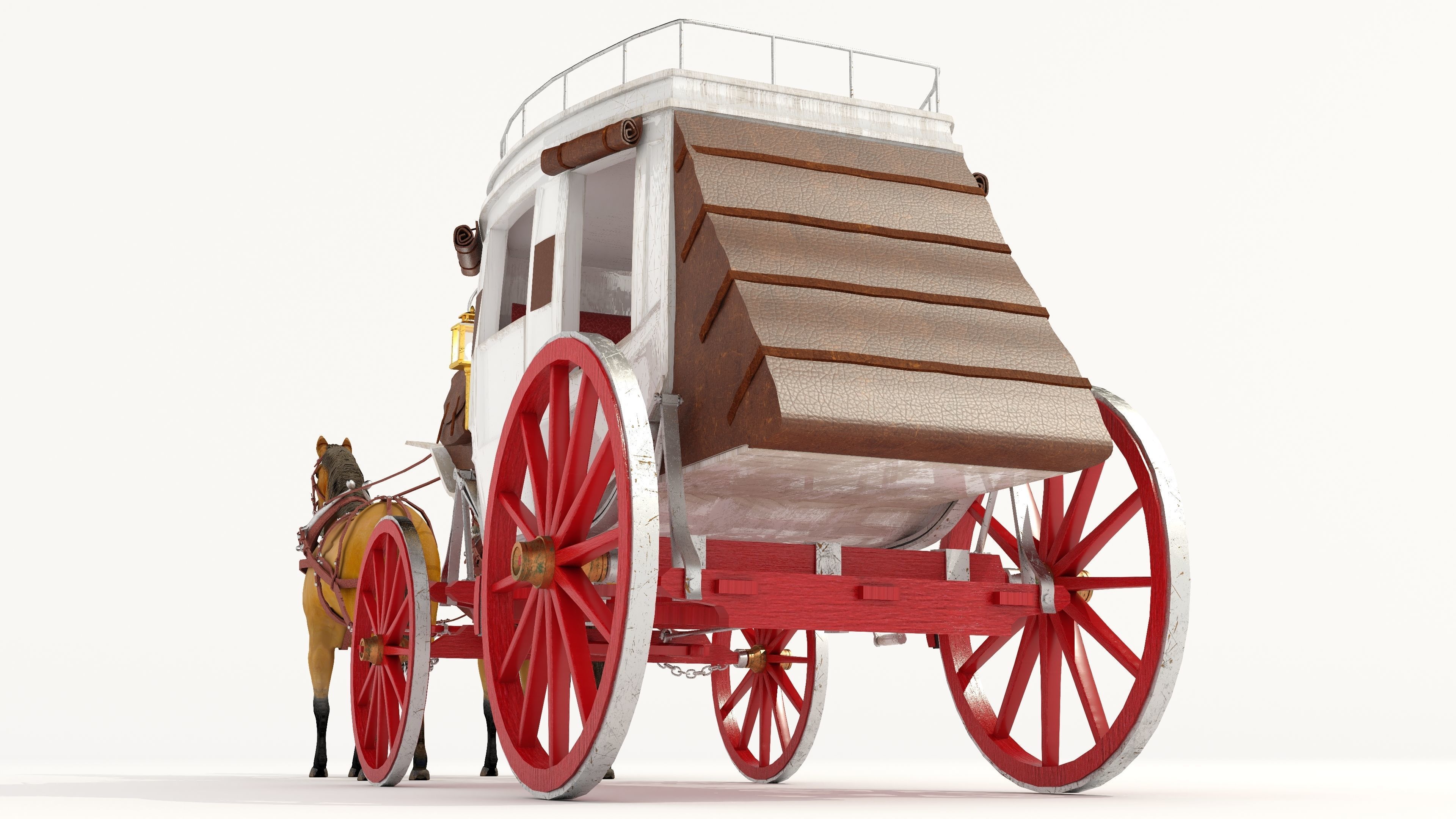Horse Carriage 4K 3D model_18
