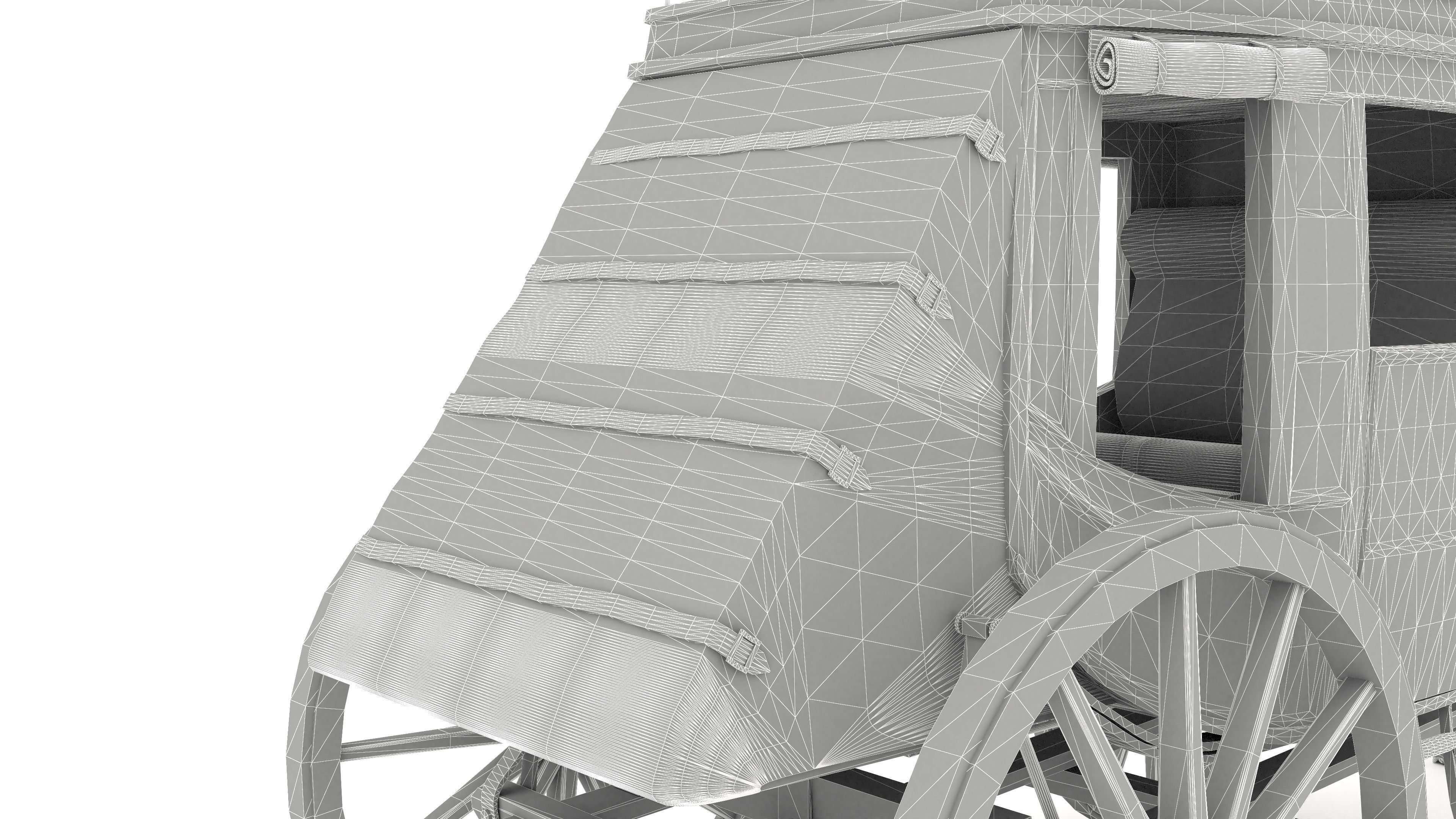 Horse Carriage 4K 3D model_33