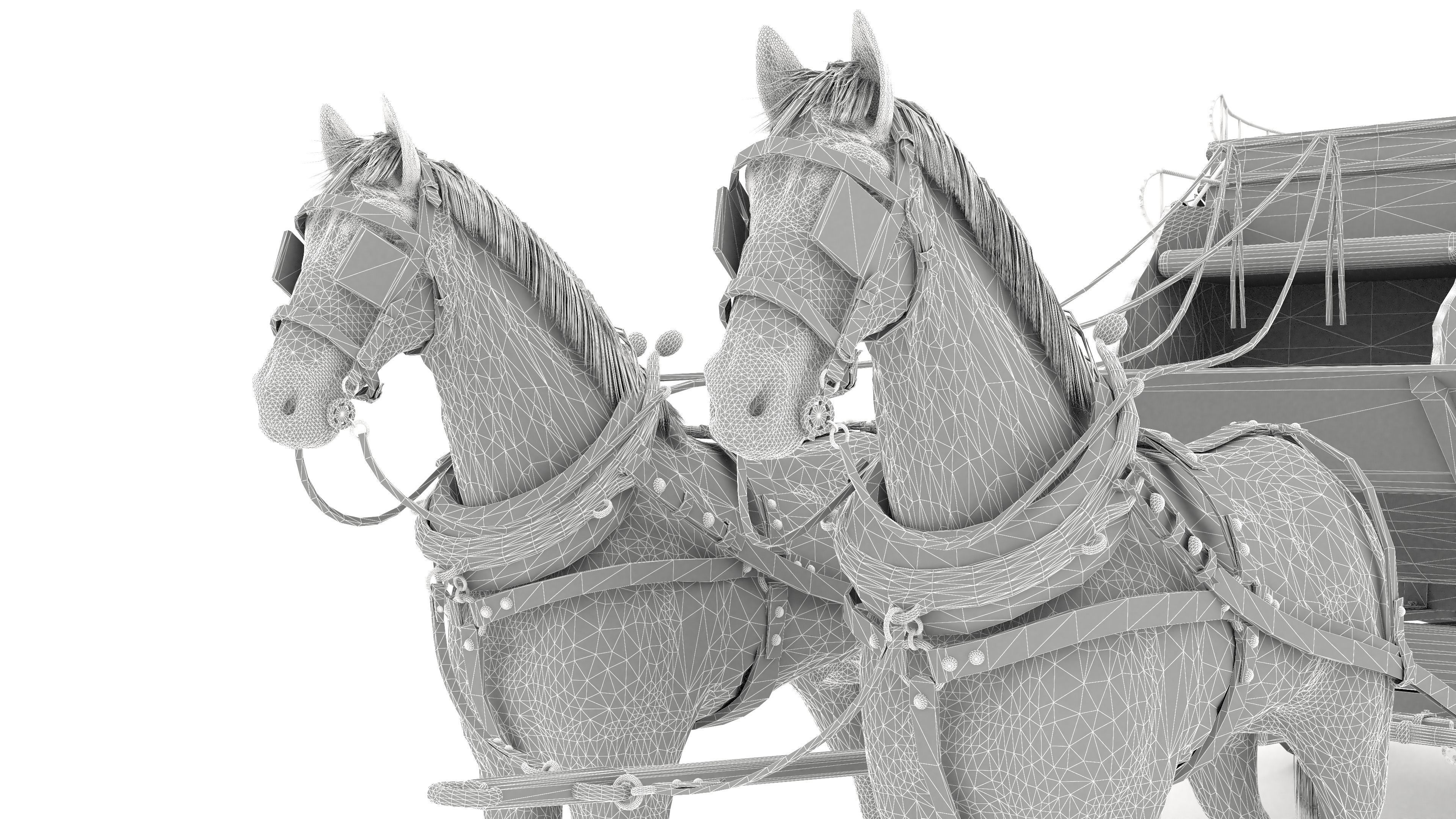 Horse Carriage 4K 3D model_35