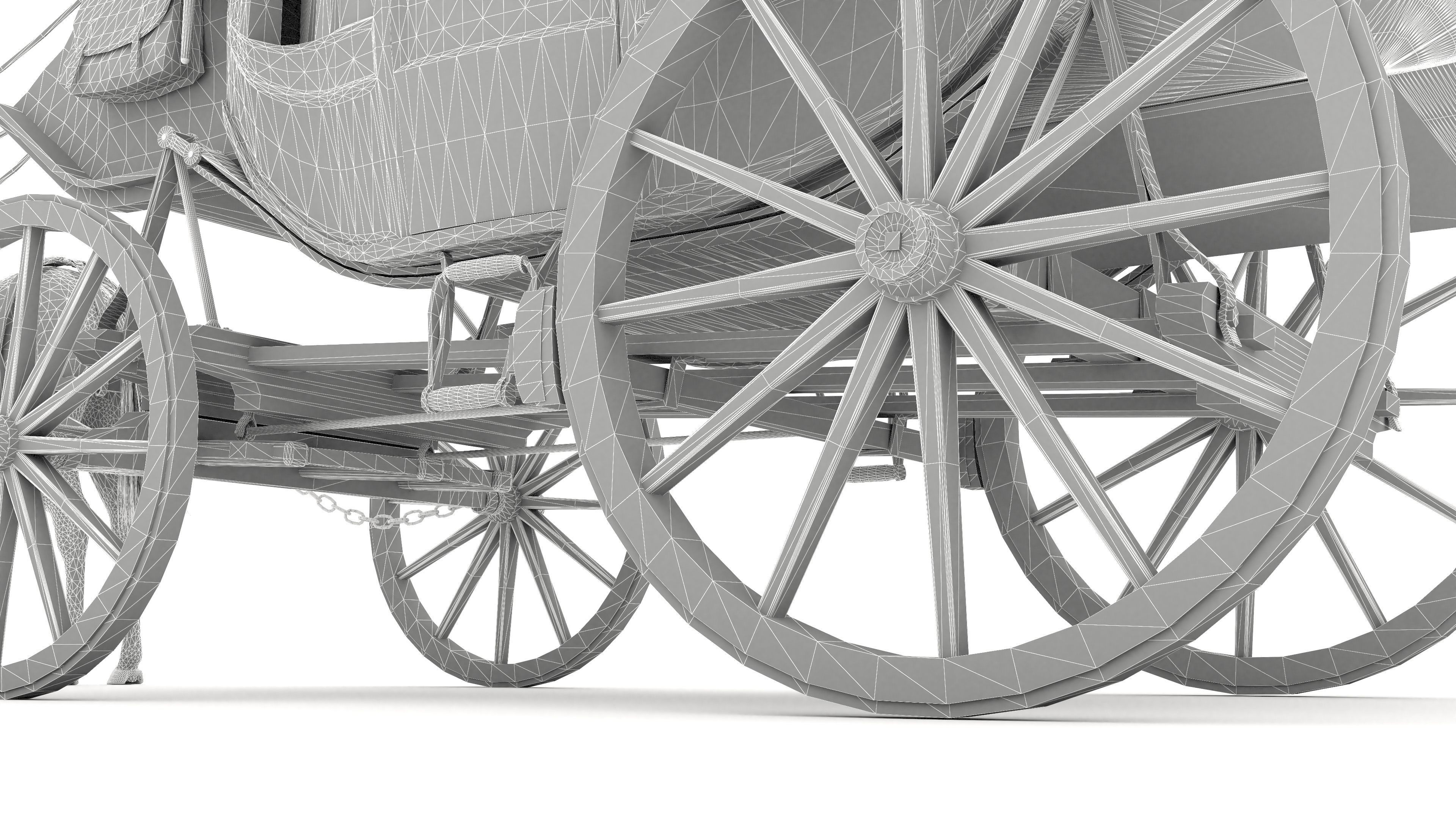 Horse Carriage 4K 3D model_38