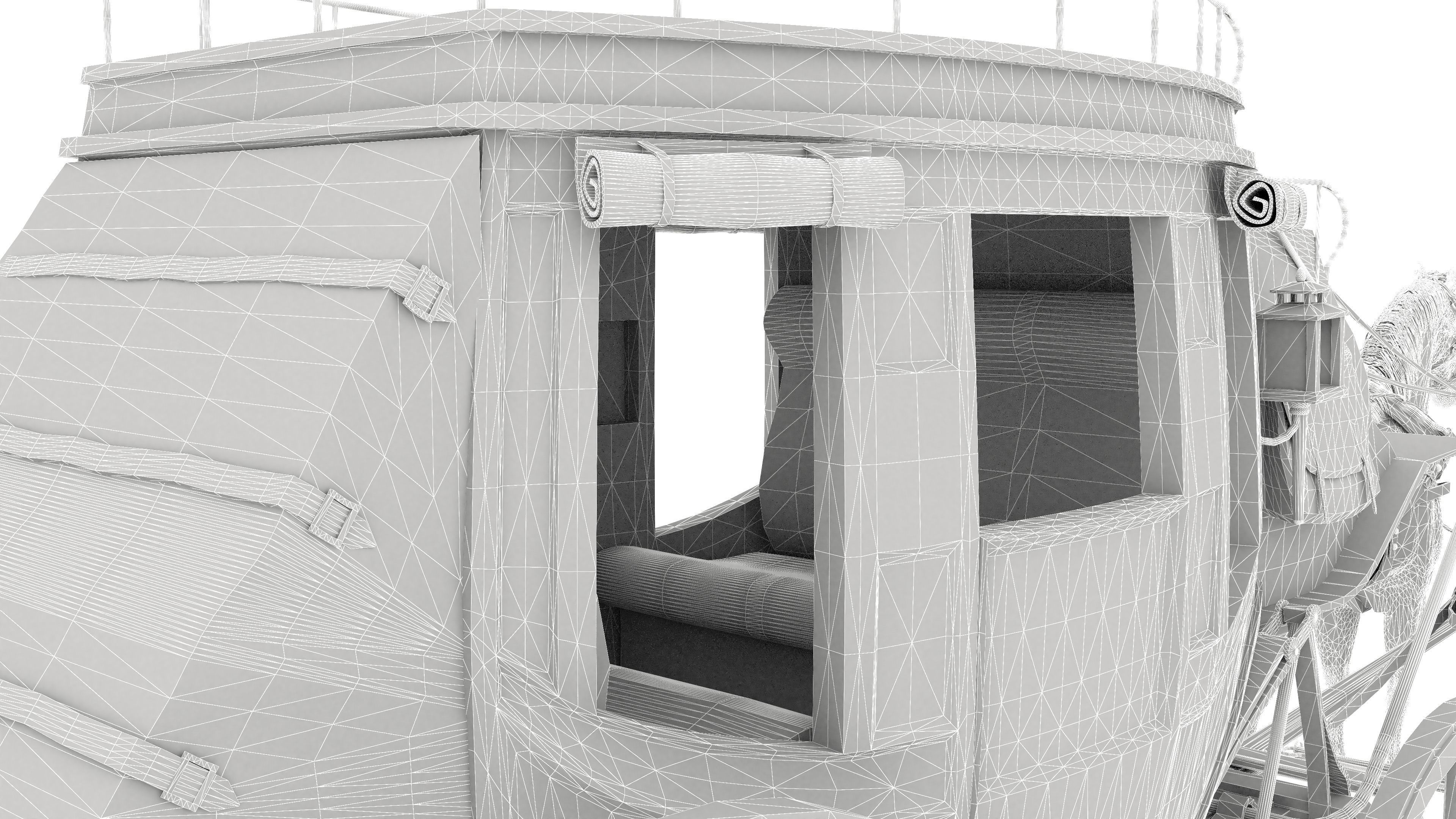 Horse Carriage 4K 3D model_30