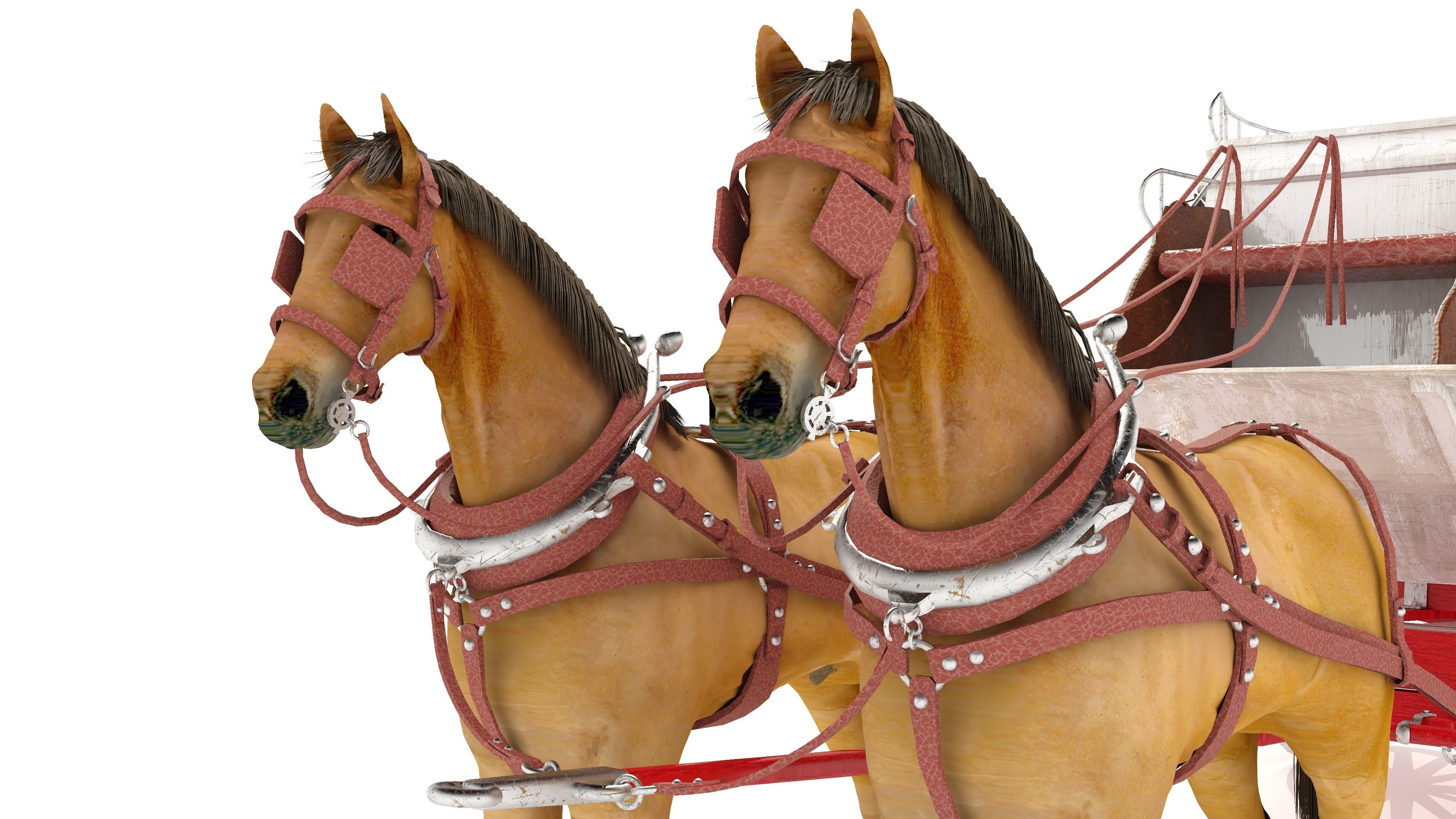 Horse Carriage 4K 3D model_15