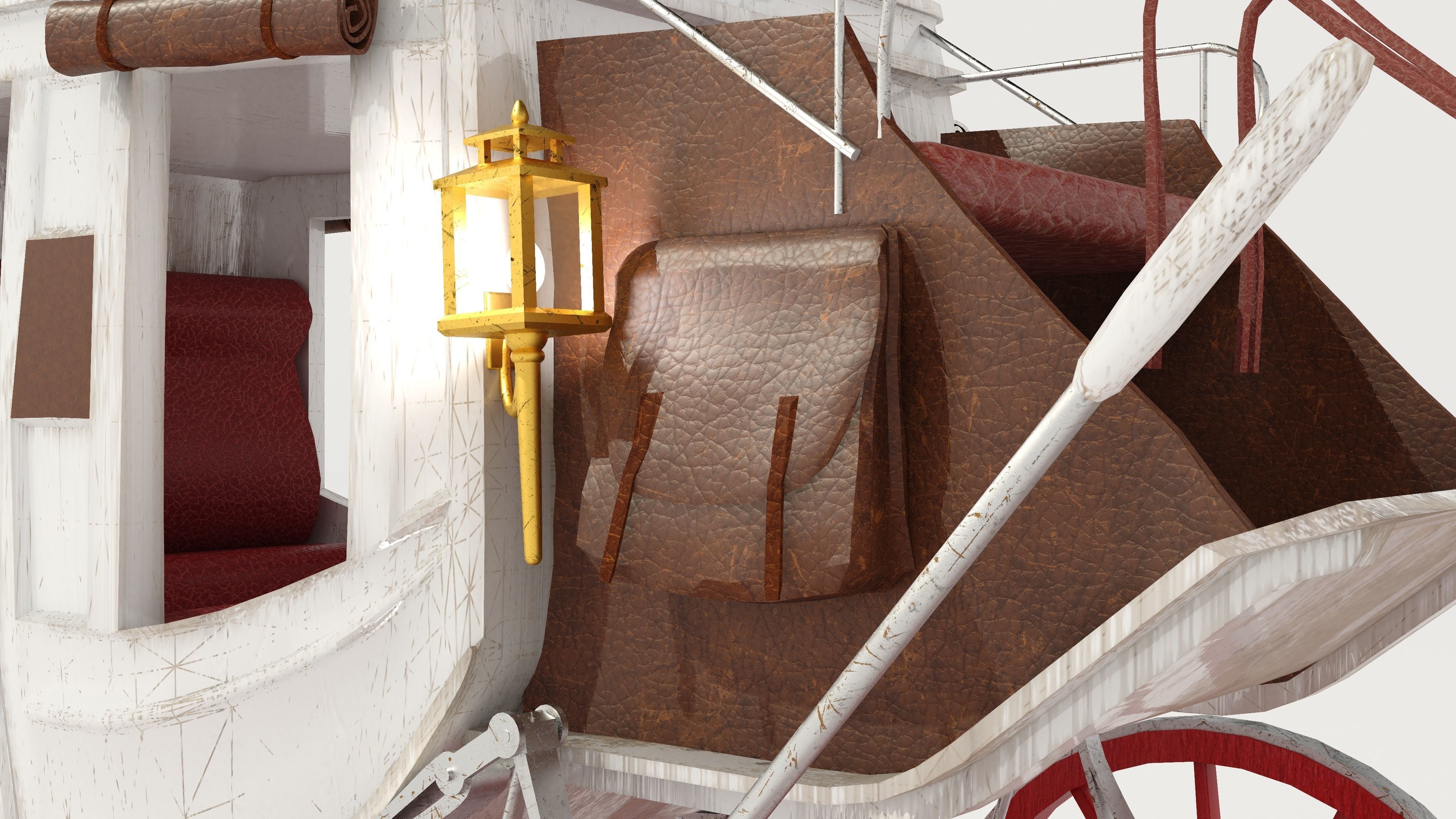 Horse Carriage 4K 3D model_6