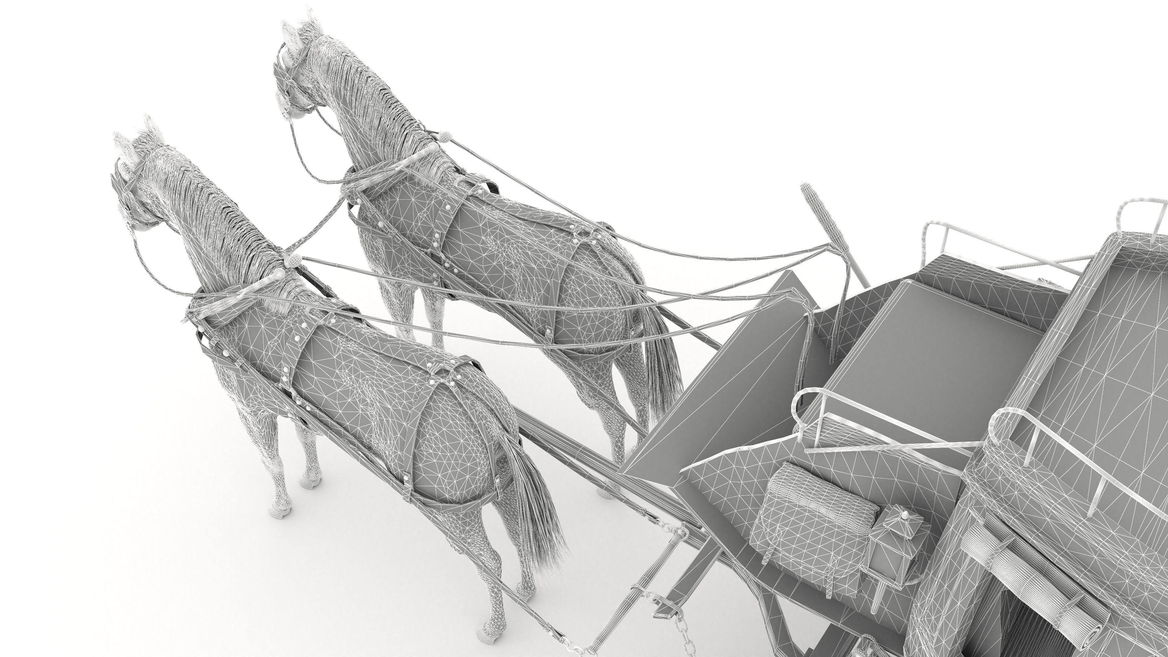 Horse Carriage 4K 3D model_39