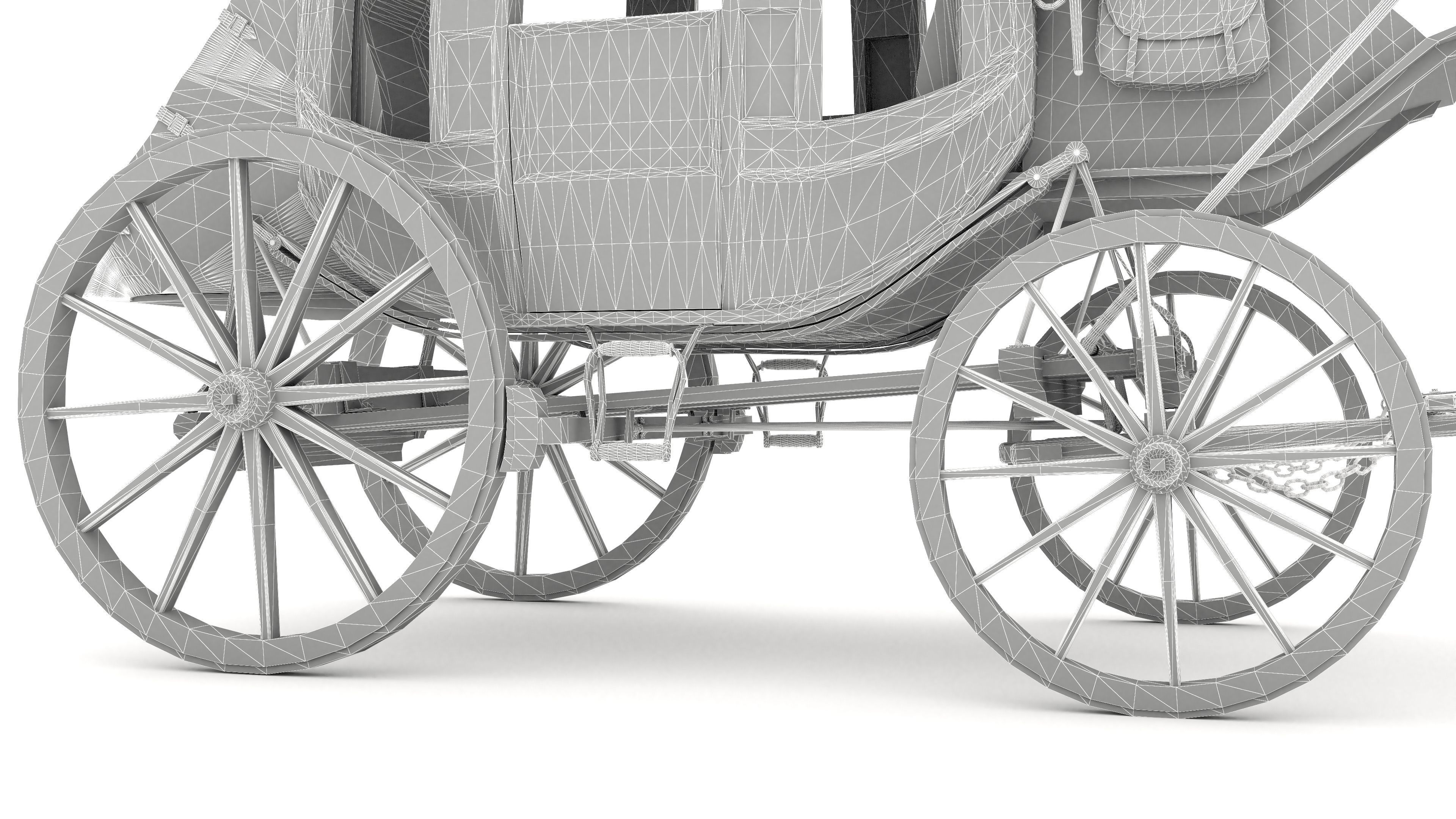 Horse Carriage 4K 3D model_25