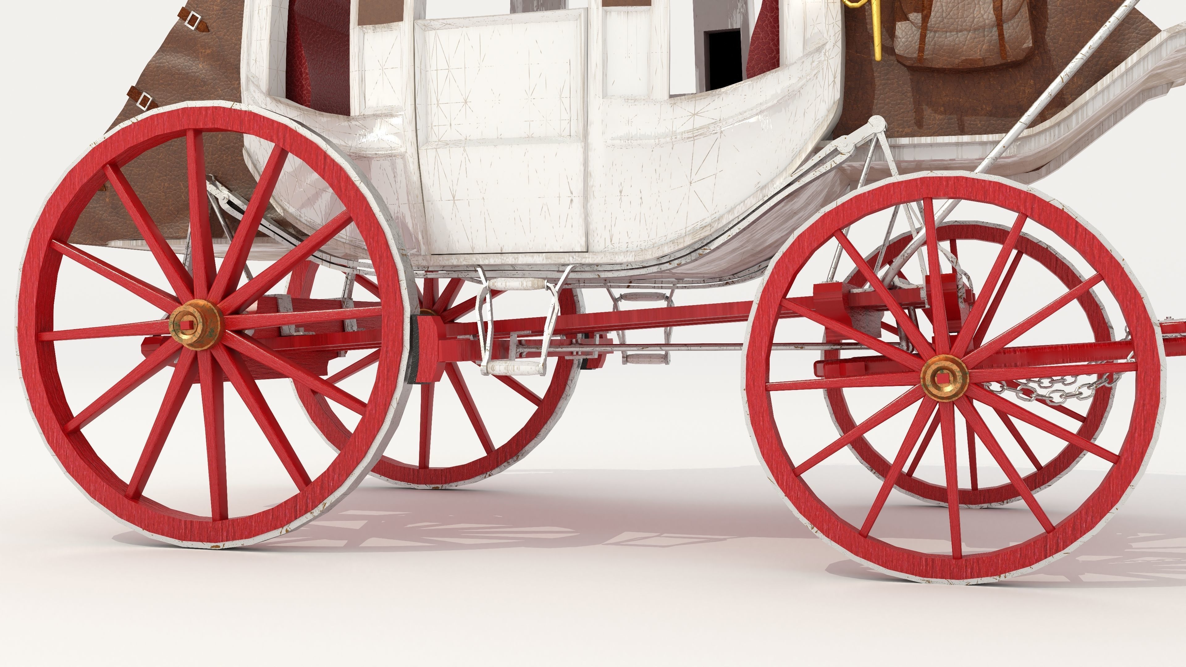 Horse Carriage 4K 3D model_5