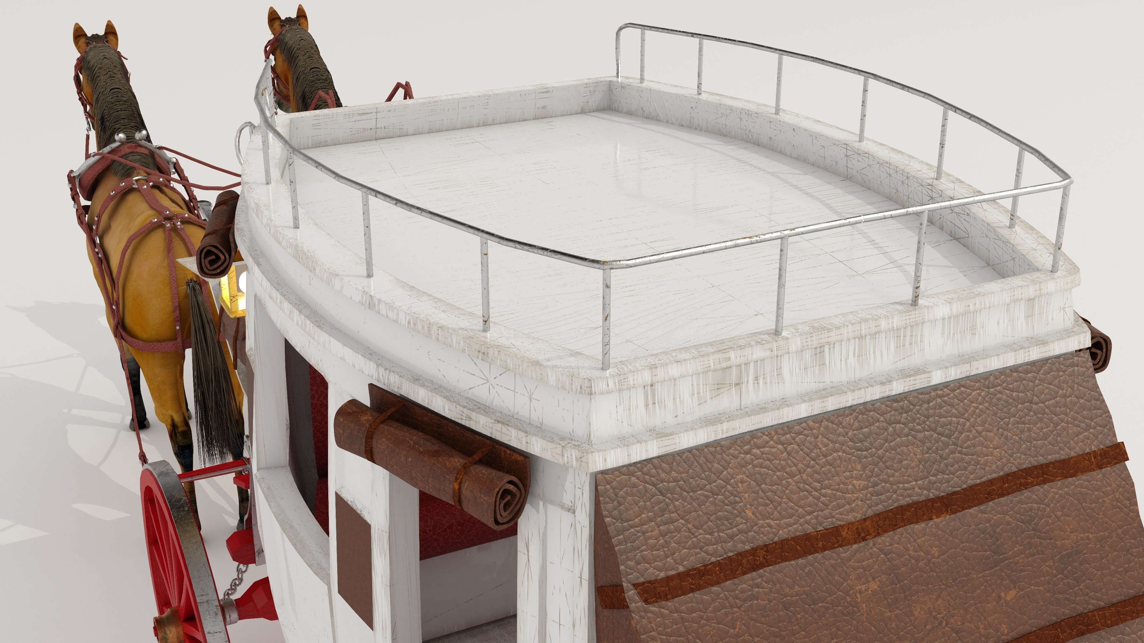 Horse Carriage 4K 3D model_16