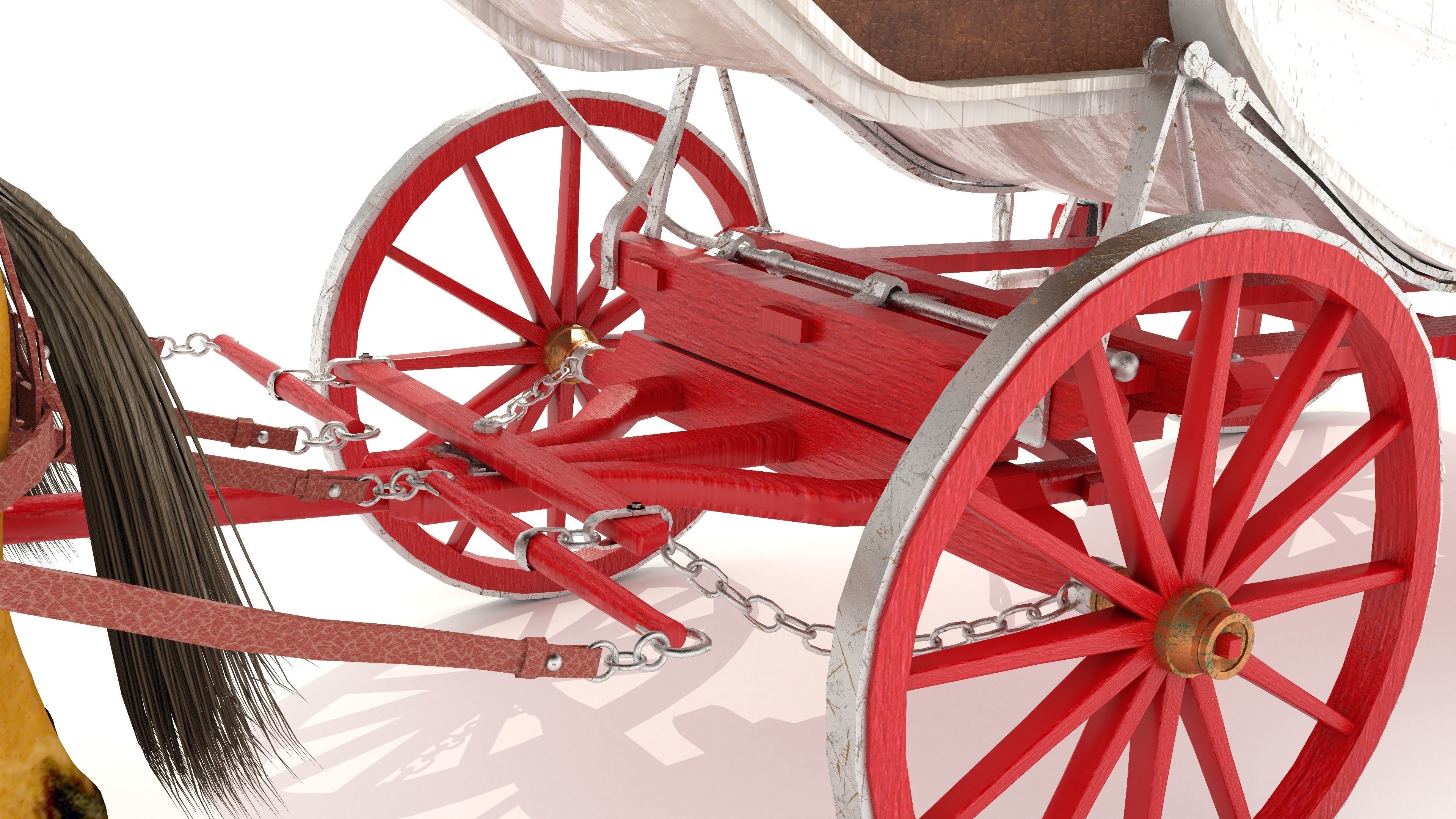 Horse Carriage 4K 3D model_7