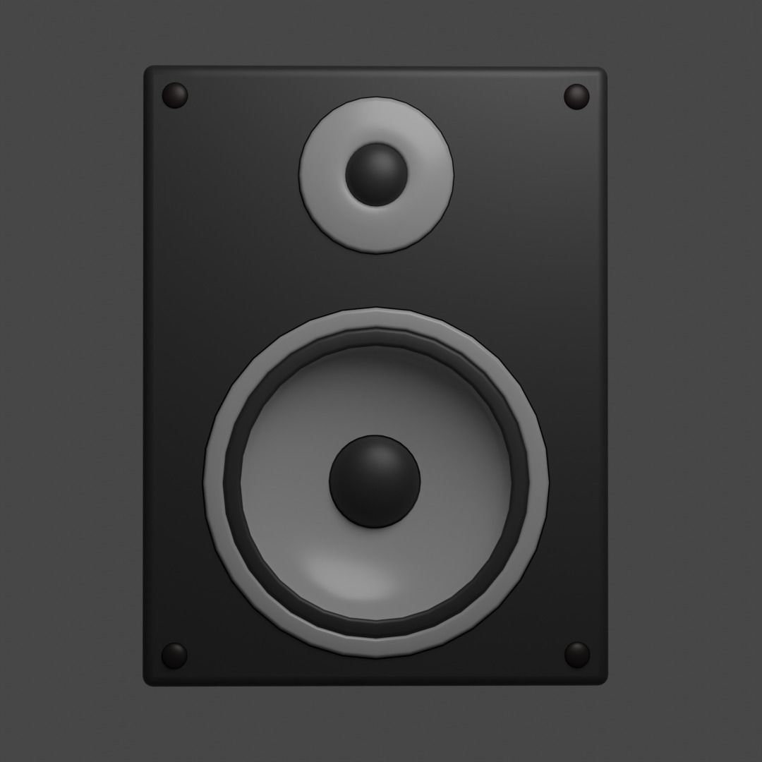 Living Room Speaker Low-poly 3D model_1