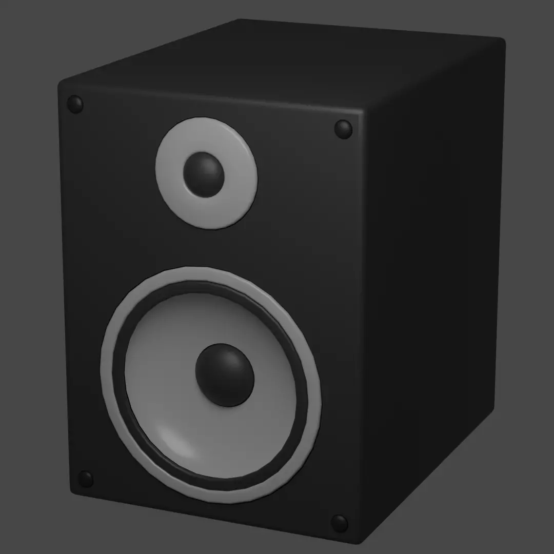 Living Room Speaker Low-poly 3D model_0