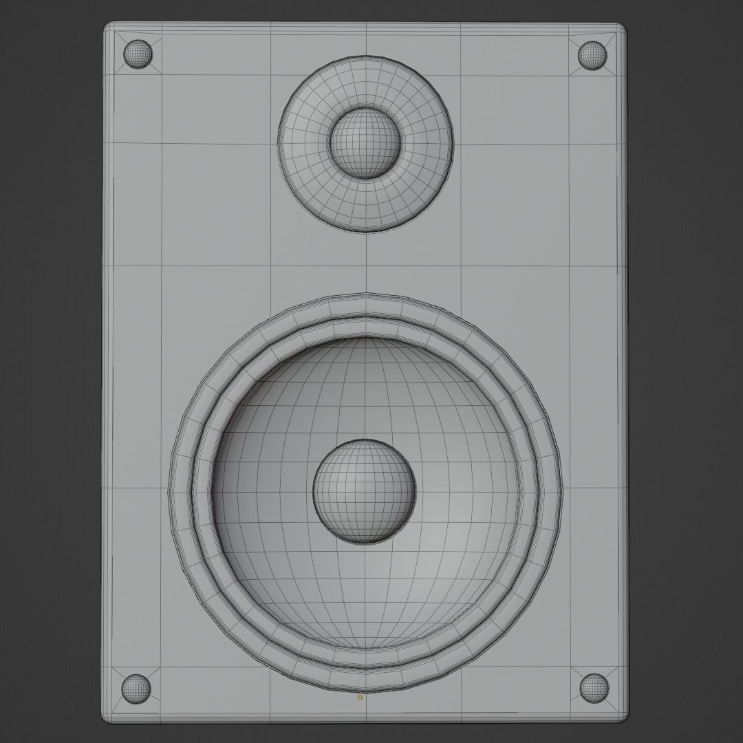 Living Room Speaker Low-poly 3D model_4