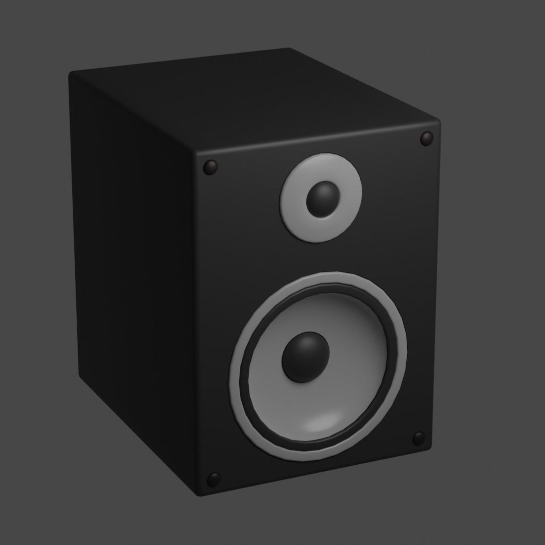 Living Room Speaker Low-poly 3D model_2