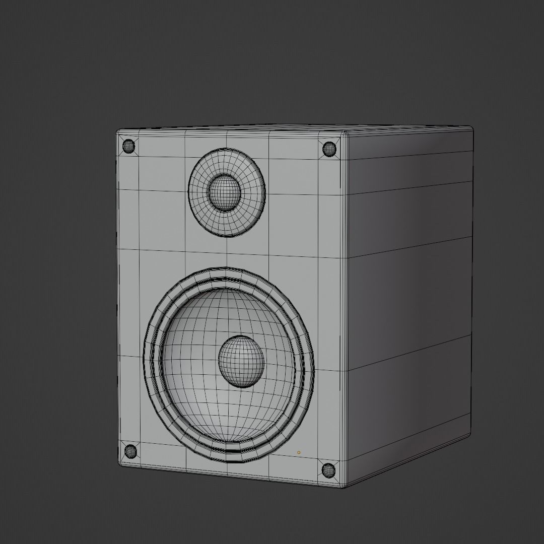 Living Room Speaker Low-poly 3D model_3