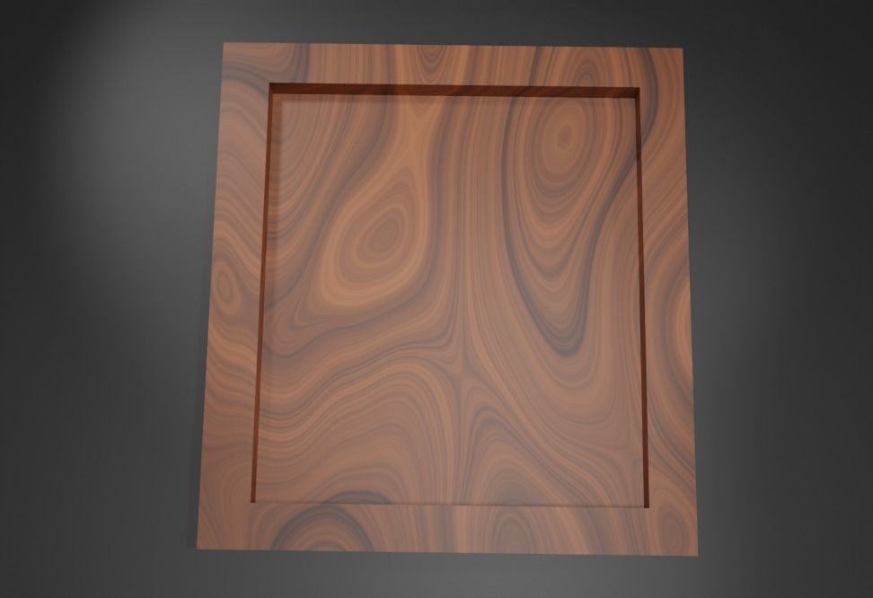 Cup on wooden table Low-poly 3D model_5