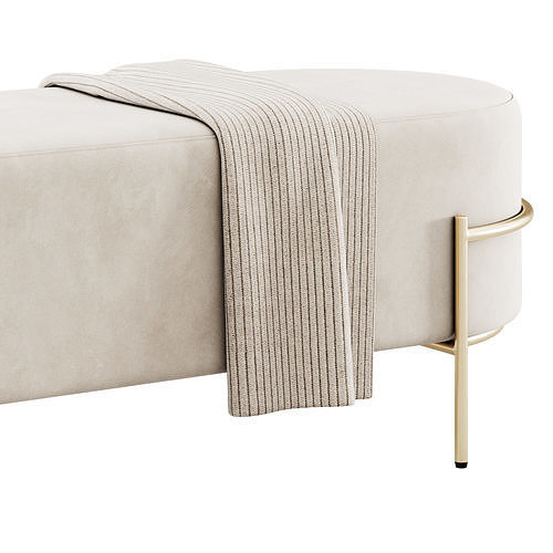 Recamier Houston Bench By LIV Decora 3D model 3