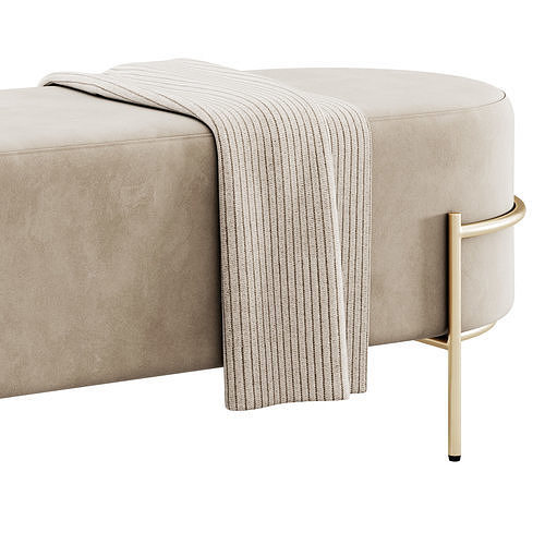 Recamier Houston Bench By LIV Decora 3D model 4