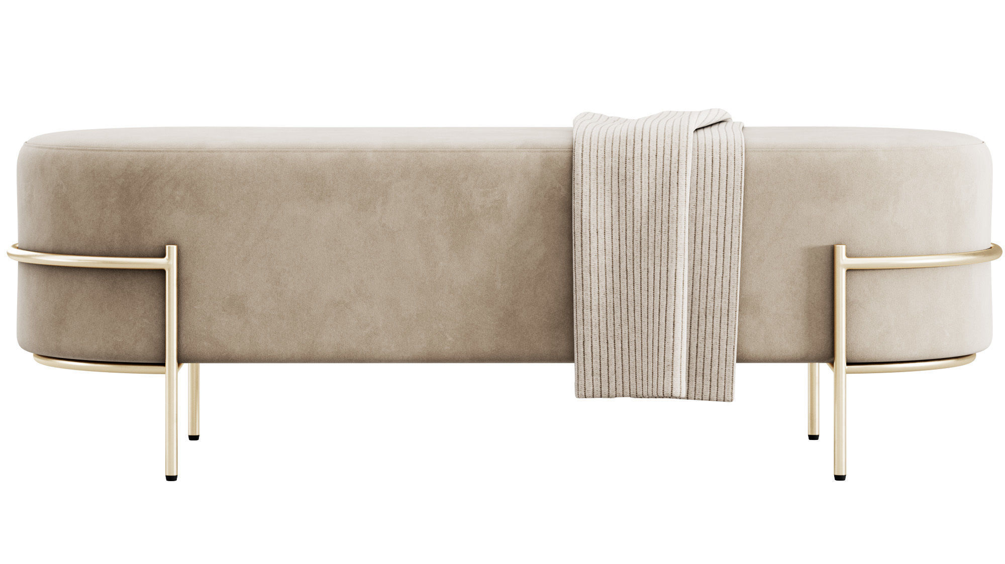 Recamier Houston Bench By LIV Decora 3D model_15