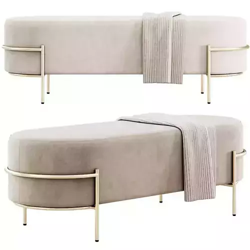 Recamier Houston Bench By LIV Decora 3D model
