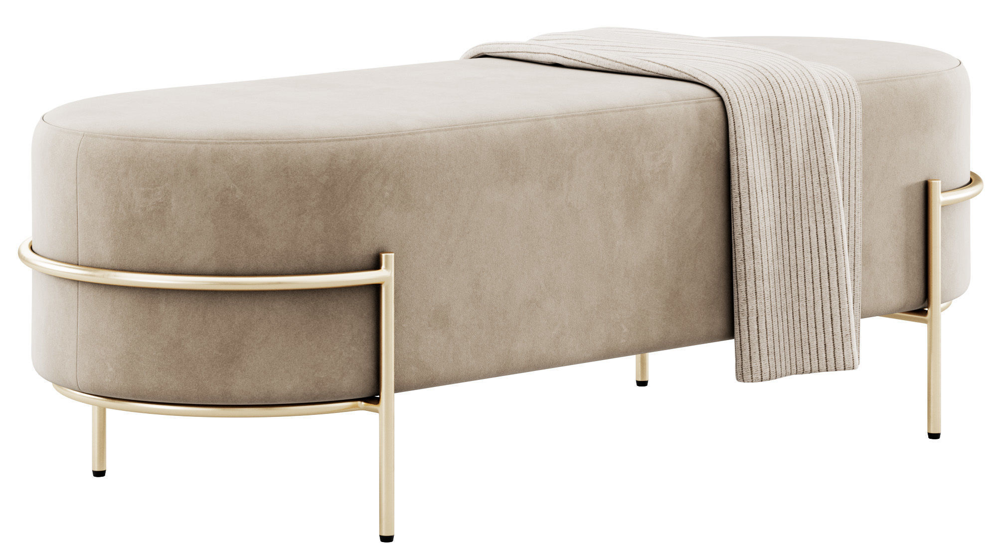 Recamier Houston Bench By LIV Decora 3D model_8